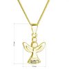 Pozlacený stříbrný přívěsek anděl se Swarovski krystaly bílý 32078.1