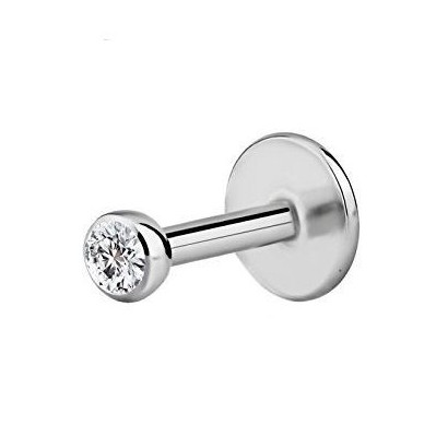 Piercing do brady - labreta, zirkon 3 mm (1,2 x 6)