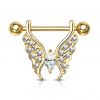 Piercing do bradavky - motýl vitrail medium