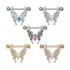 Piercing do bradavky - motýl vitrail medium