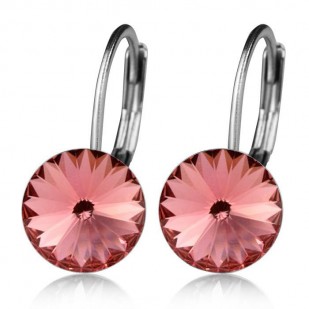 Ocelové náušnice s krystaly Swarovski® ROSE PEACH