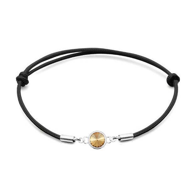 NUBIS Stříbrný náramek s Crystals from Swarovski Golden Shadow - SX129-GS