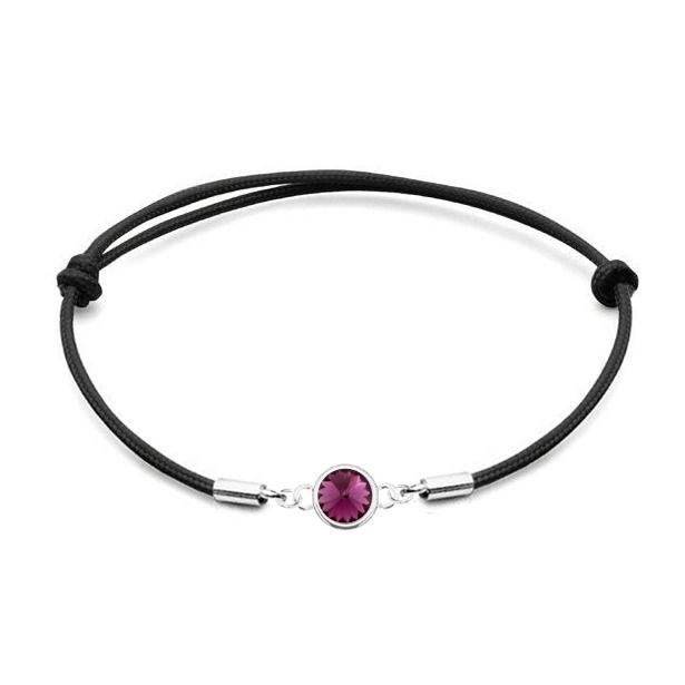 NUBIS Stříbrný náramek s Crystals from Swarovski Amethyst - SX129-AM