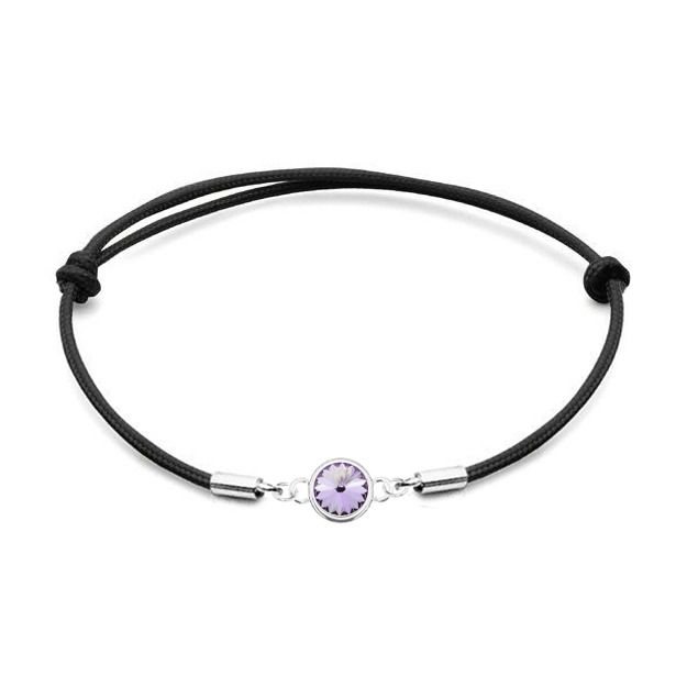 NUBIS Stříbrný náramek s Crystals from Swarovski Violet - SX129-VI