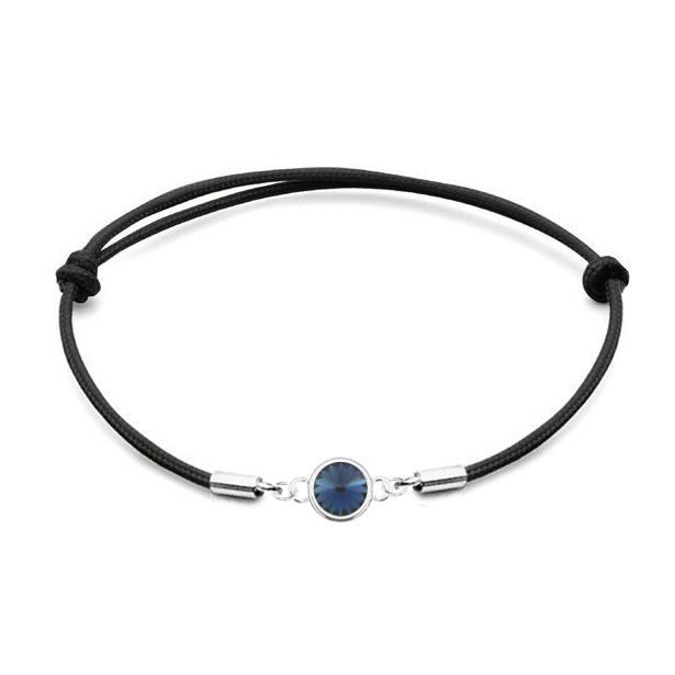 NUBIS Stříbrný náramek s Crystals from Swarovski Montana Blue - SX129-MB