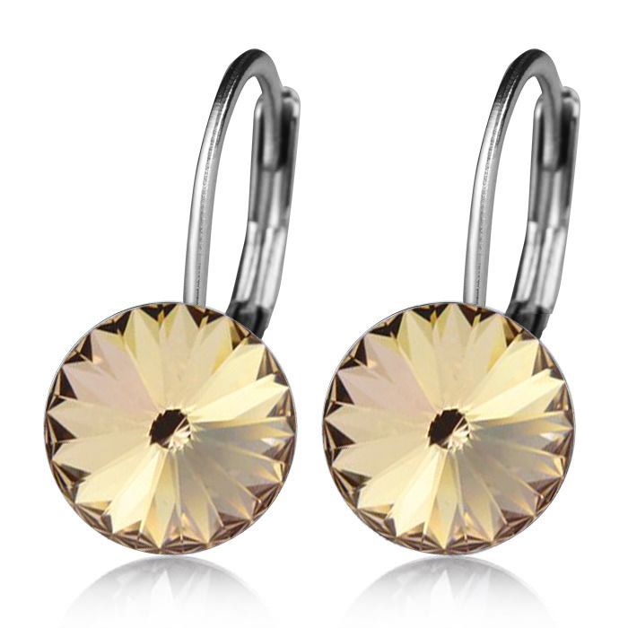 Levně NUBIS Ocelové náušnice s krystaly Swarovski, LIGHT SILK - NBS08-LIS