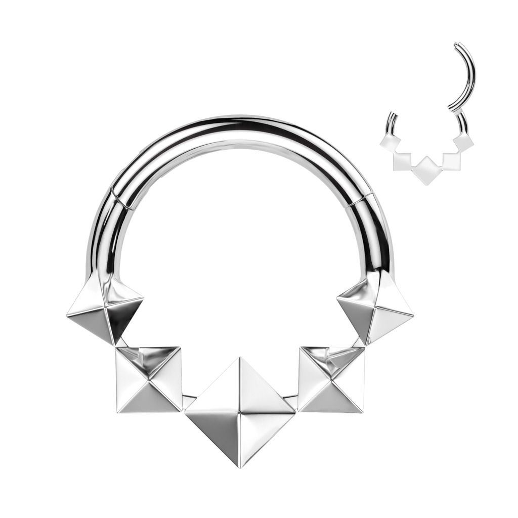 Levně Segment kruh - helix / cartilage / tragus / septum piercing TITAN, 1,2 x 8 mm - TIT1300-1208