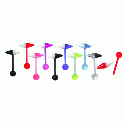 Piercing činka bioplast tabletka (zelená)