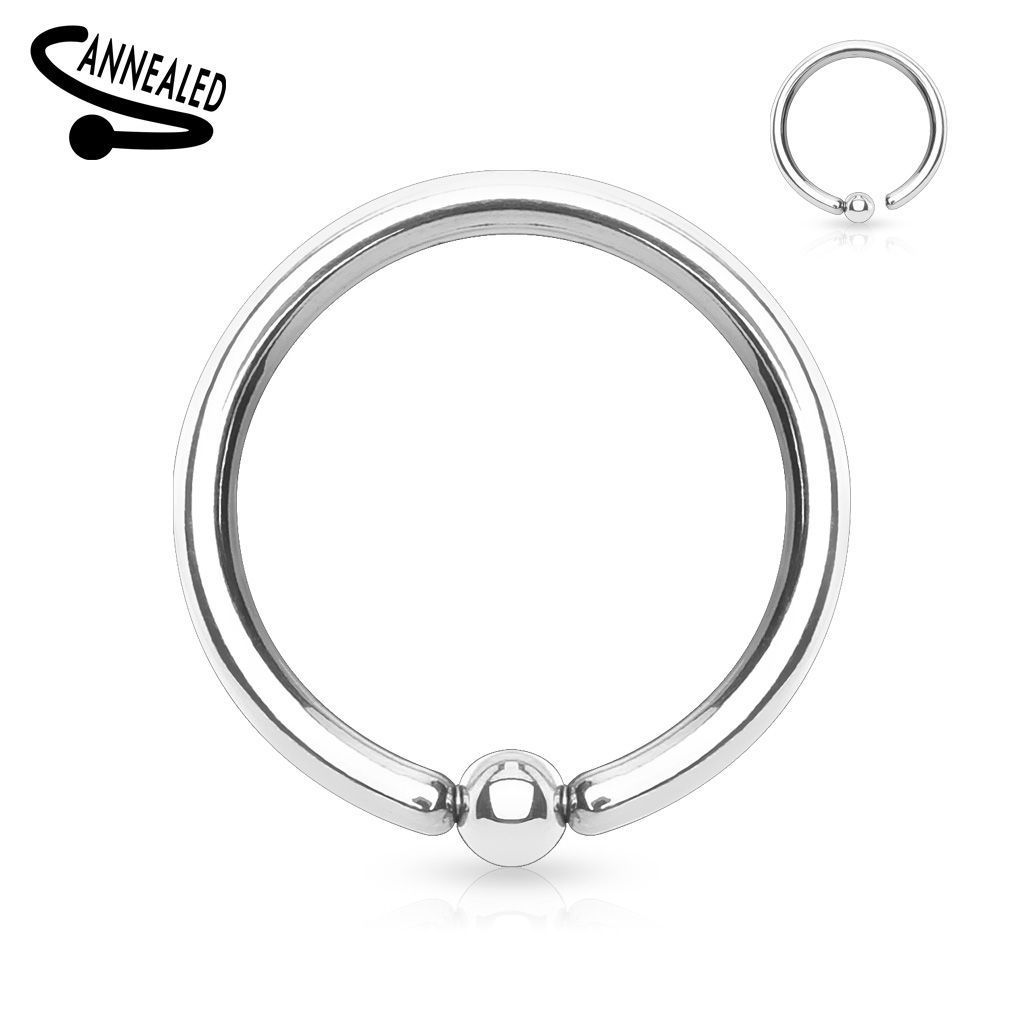 Levně Piercing - kruh, kulička (0,8 x 7 mm)