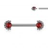 Piercing do bradavky z titanu (růžový)