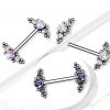 Piercing do bradavky z titanu (vitrail medium)