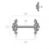 Piercing do bradavky z titanu (vitrail medium)