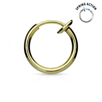 Falešný piercing kroužek (gold)