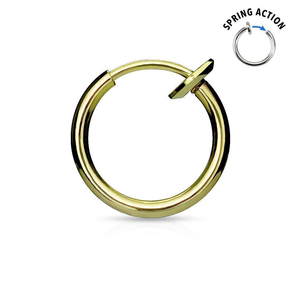 Levně Falešný piercing kroužek (gold)