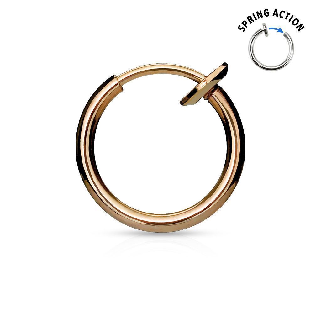 Levně Falešný piercing kroužek (rose gold)