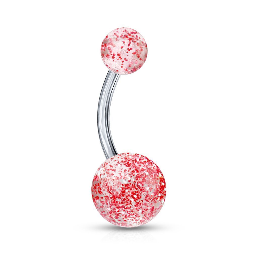 Piercing do pupíku - TITAN (červená) - TIT1005-R