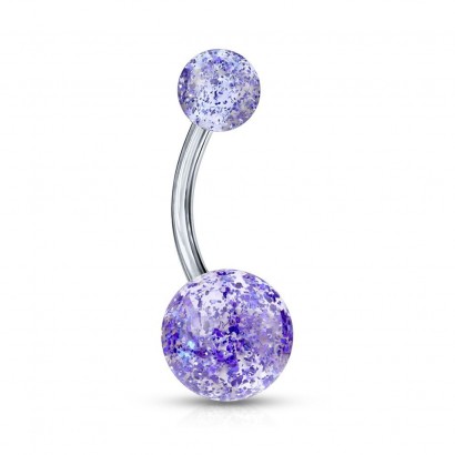 Piercing do pupíku - TITAN (modrá)