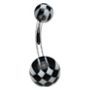 Levně Piercing do pupíku - banánek (černá) - BA01012-K
