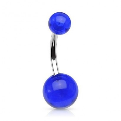 Piercing do pupíku - banánek (modrá)