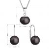 Perlová souprava s černou říčnou perlou 29081.3 black