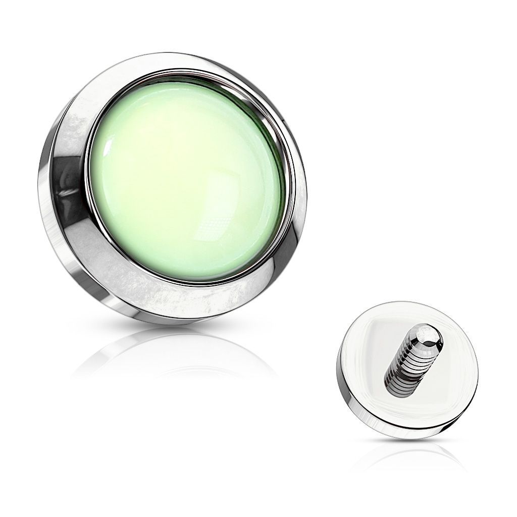 Microdermal - ozdobná část - průměr 5 mm (zelená) - MD01026-04G
