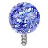 Microdermal - ozdobná část kulička se zirkony, 5 mm (modrá)
