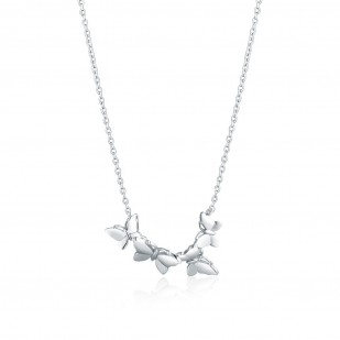 Stříbrný náhrdelník s motýlky