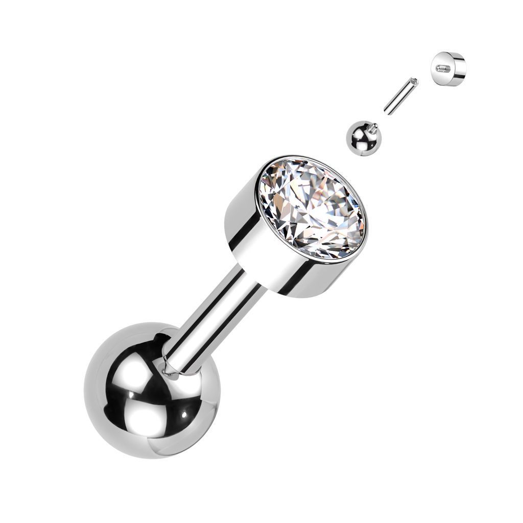 S4U Cartilage/tragus piercing do ucha TITAN (čirý) - TIT1306-C