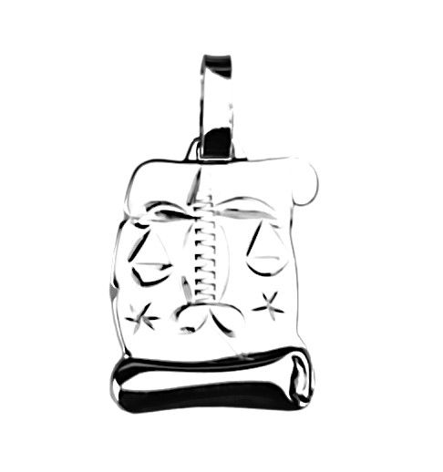 Stříbrný přívěsek pergamen znamení VÁHY