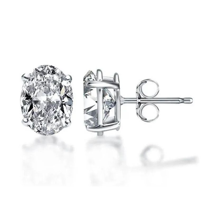 NUBIS Stříbrné náušnice s moissanity - MN120