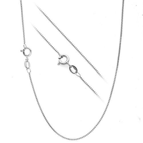 Levně Stříbrný řetízek - čtvercový, tl. 0,8 mm, délka 38 cm