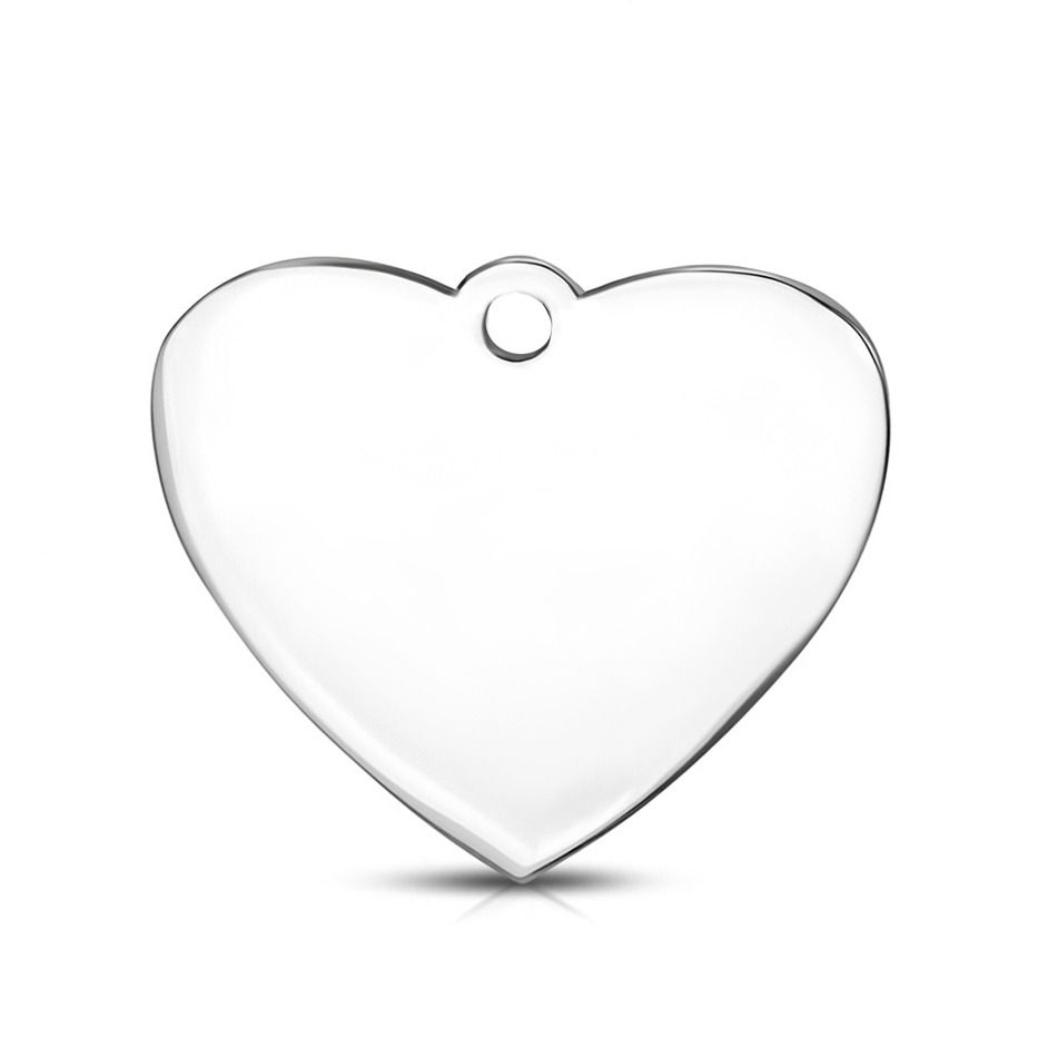 S4U Ocelová psí / kočičí známka srdce - PZ048