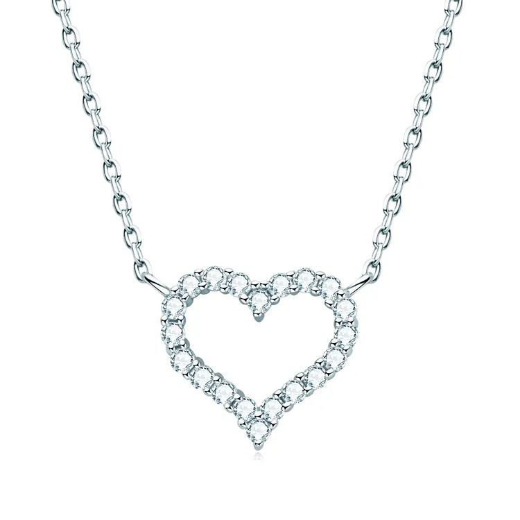 NUBIS Stříbrný náhrdelník moissanit - MN407