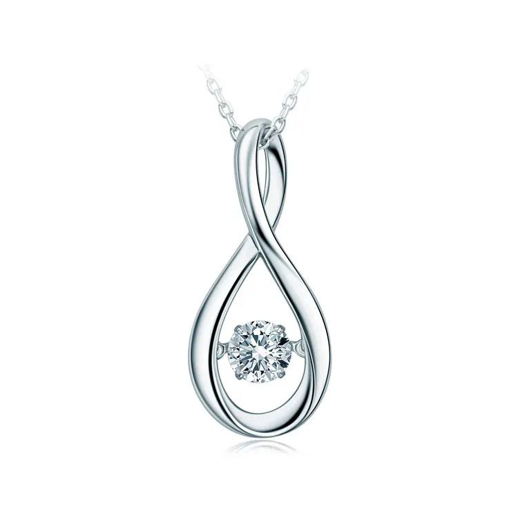 NUBIS Stříbrný náhrdelník s moissanitem - MN414