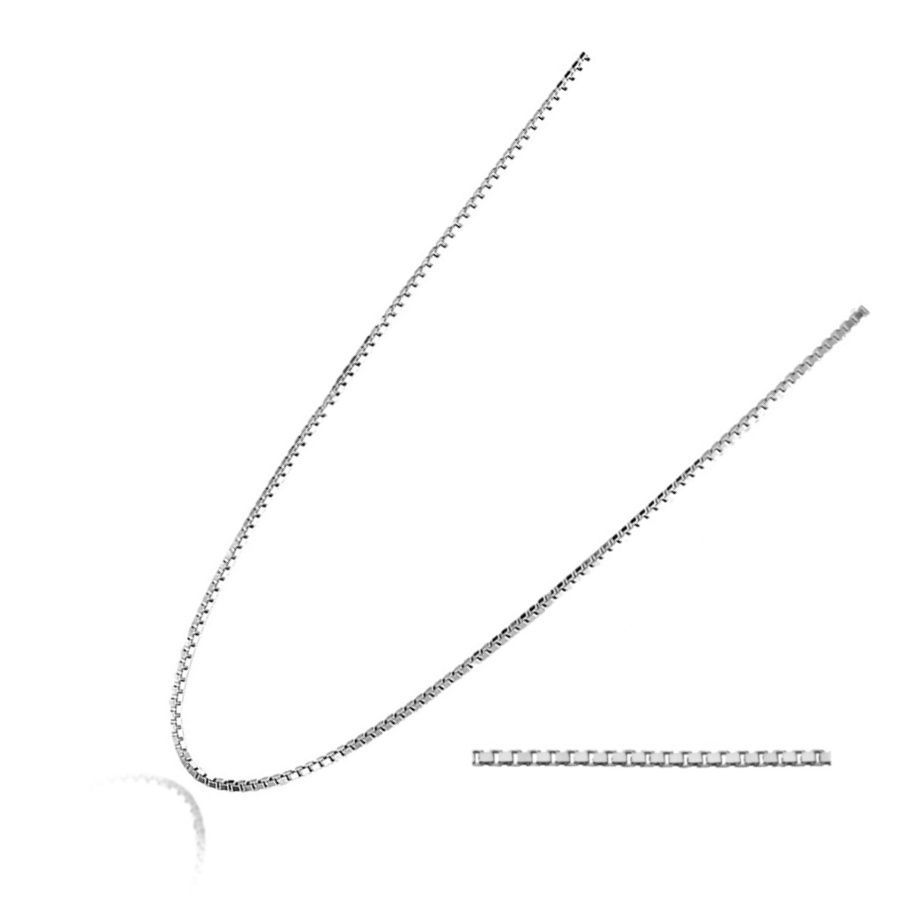 Levně Stříbrný řetízek - čtvercový, tl. 0,6 mm (36 + 4 cm)