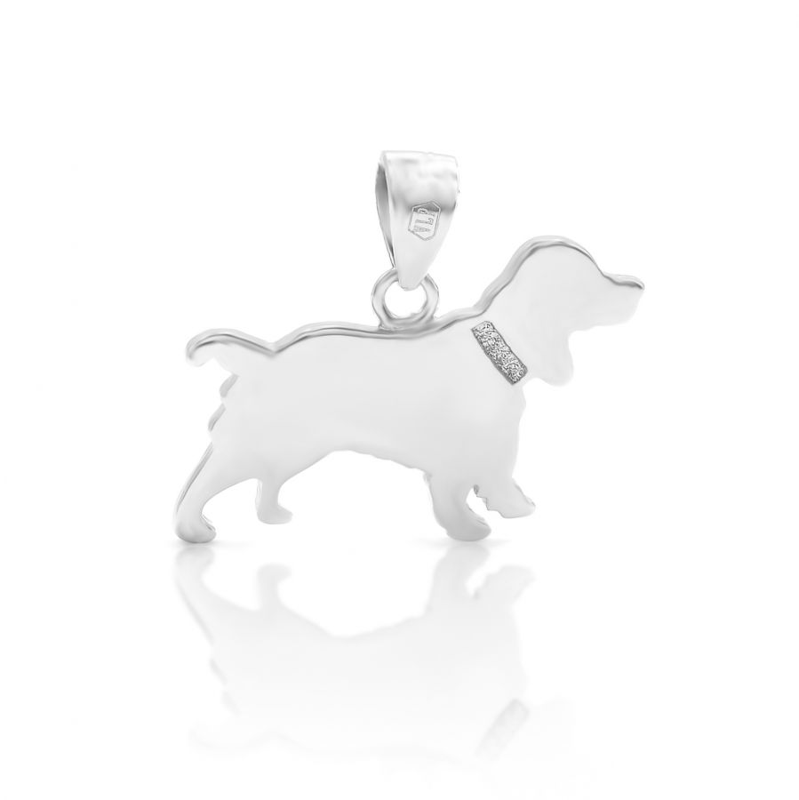 NUBIS Stříbrný přívěsek pes Kokršpaněl - NB-4437