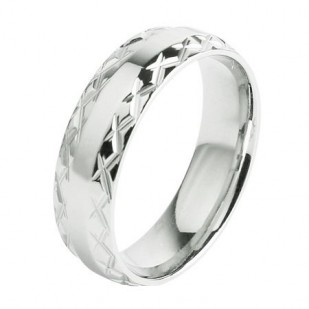 Ocelový prsten, šíře 6 mm, vel. 63