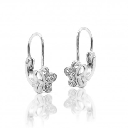 Stříbrné dětské náušnice motýlci