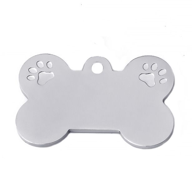 S4U Ocelová psí známka - kost vel. L - PZ035-L