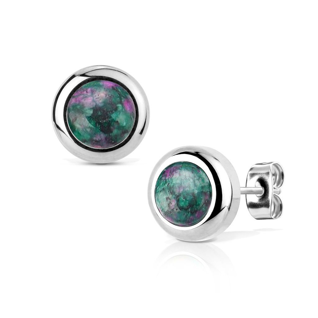 Levně NUBIS Ocelové náušnice Unakit 8mm - NB015-08