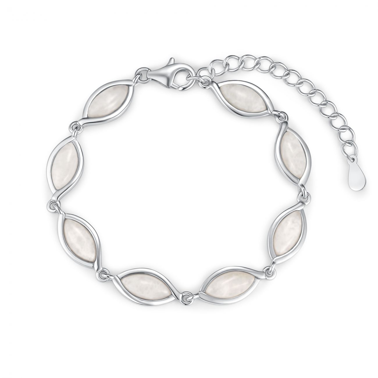 NUBIS Dámský stříbrný náramek měsíční kámen - NB-1224