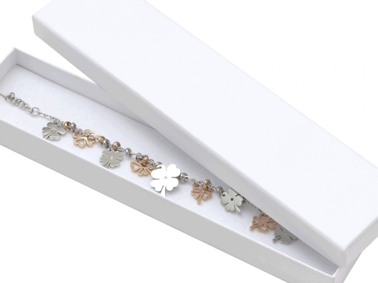 S4U Bílá dárková krabička na náramek - KR0456-WH