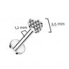 Piercing do brady - labreta TITAN, 1,2 x 6 mm