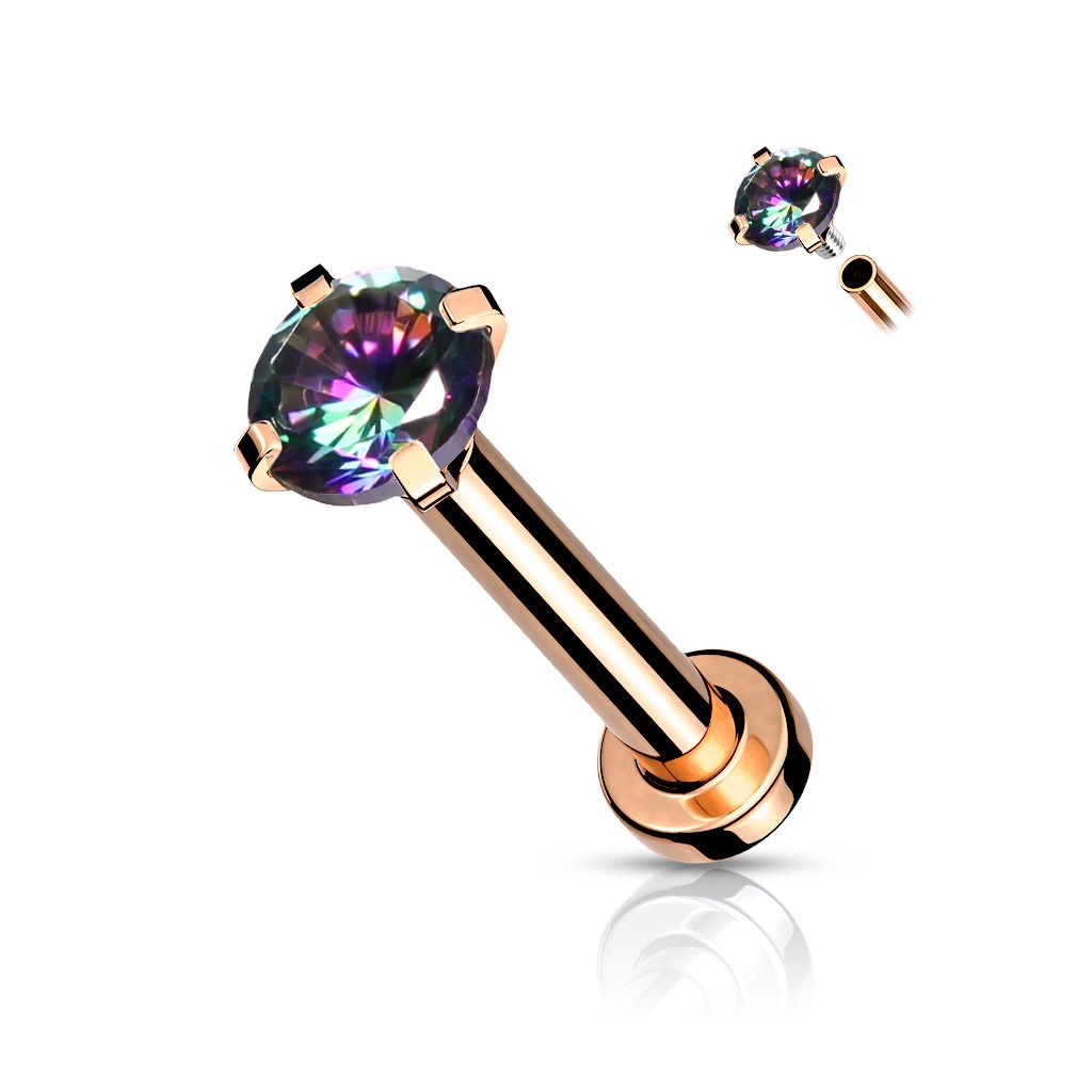 Levně S4U Piercing do brady / cartilage / tragus 1,0 x 8 mm (2 mm) - LB1043VM-12082