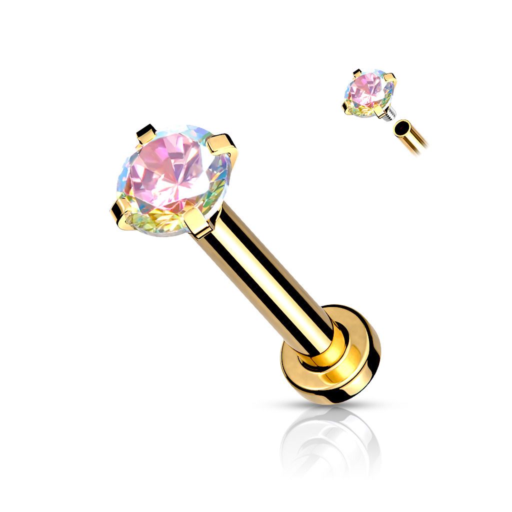 Levně S4U Piercing do brady / cartilage / tragus 1,0 x 8 mm (3 mm) - LB1042AB-12083