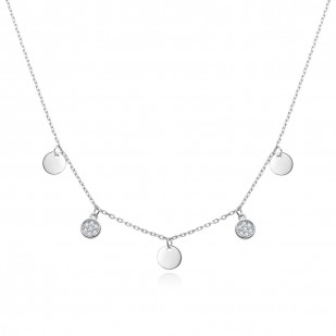 Stříbrný náhrdelník s kulatými přívěsky
