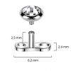 Kompletní microdermal piercing TITAN, 1,6mm (4 mm)