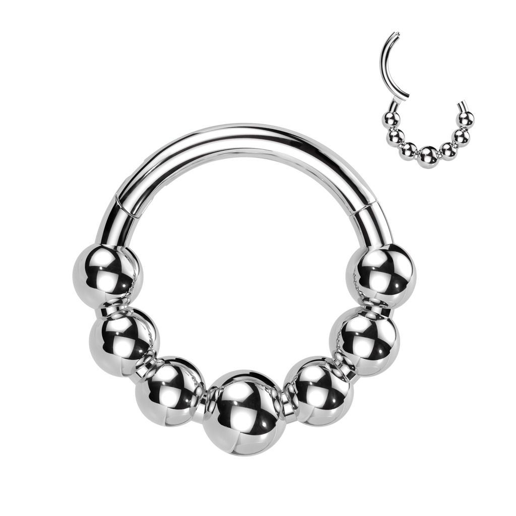 Levně Segment kruh - helix / cartilage / tragus / septum piercing TITAN (1,2 x 8 mm) - TIT1307-1208