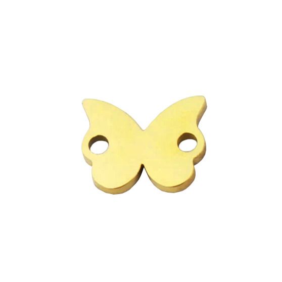 Levně S4U Zlacená ocelová komponenta - motýlek - OK1236-GD