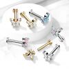 Zlacená labreta /  helix / tragus piercing motýlek (1,2 x 6 mm)